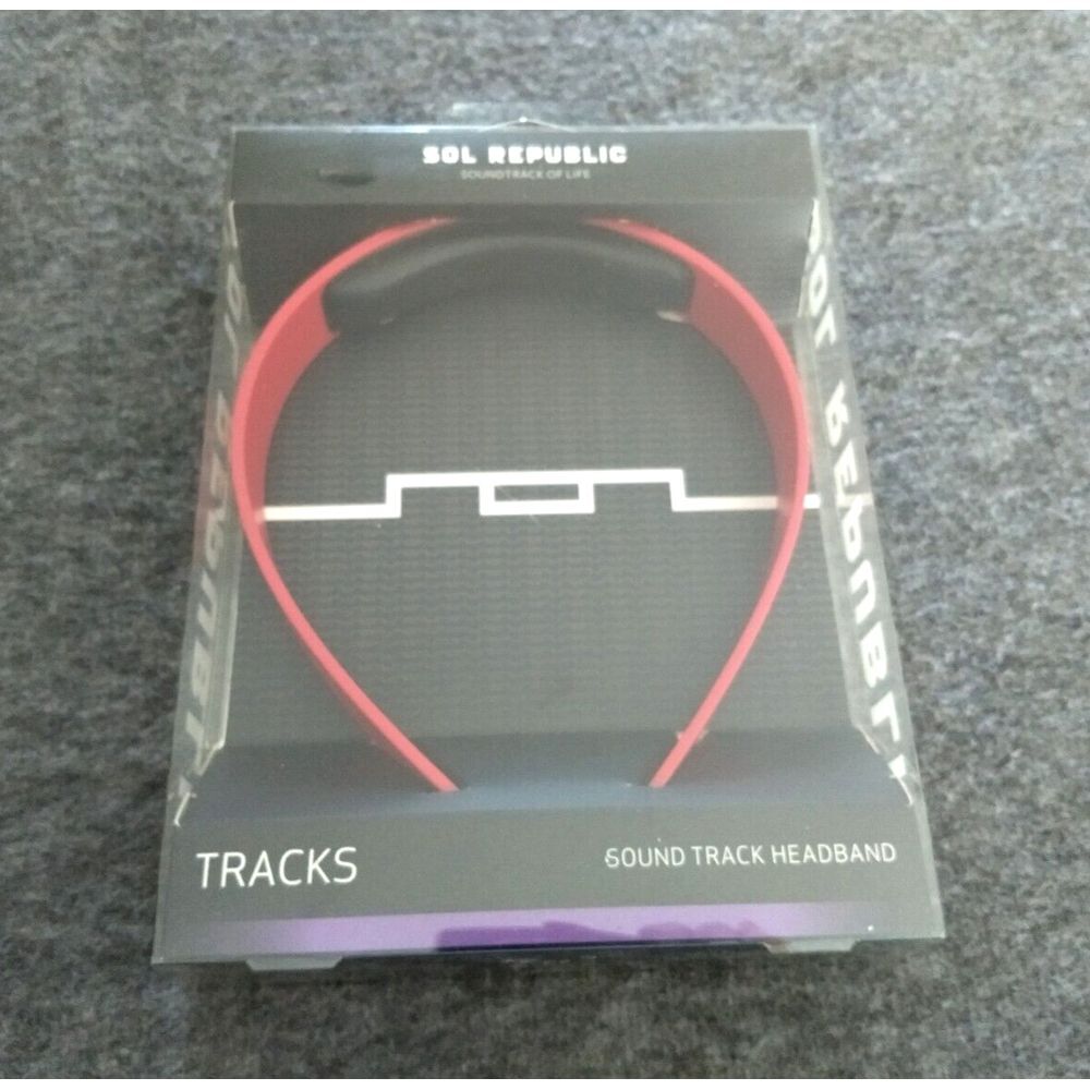 Sol Republic Sound Track HEADBAND Red 1305-33‎ Tracks Brand New Sealed